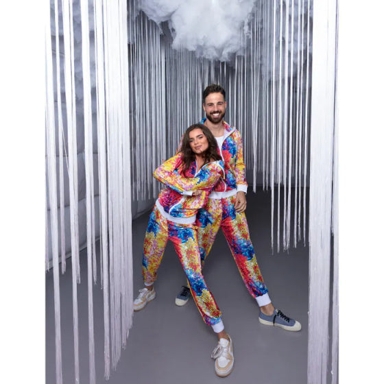 Disco Babe Trainingspak Dames Veelkleurig maat XL