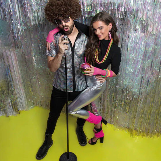 Disco Diamond Shirt Heren Zilver maat L