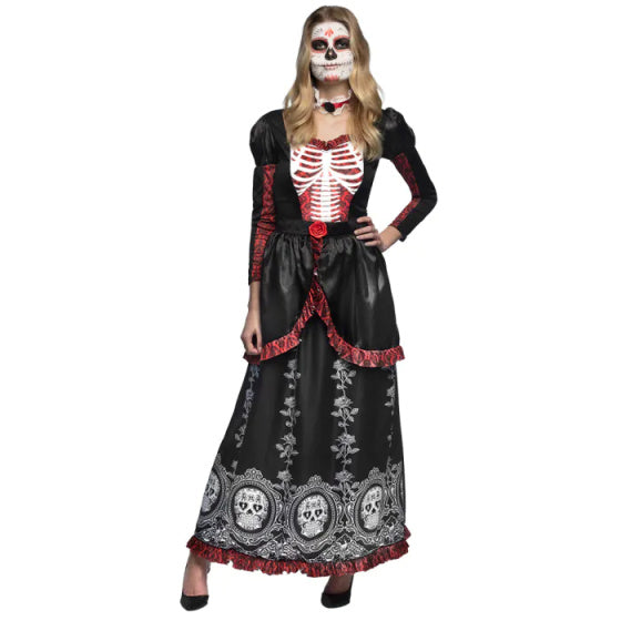 Señora Adriana Halloweenkostuum Dames Zwart Rood maat 44 46
