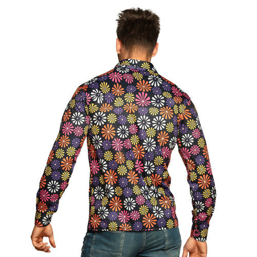 Flower Power Shirt Heren Polyester maat L
