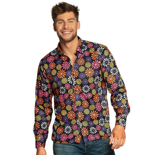 Flower Power Shirt Heren Polyester maat L
