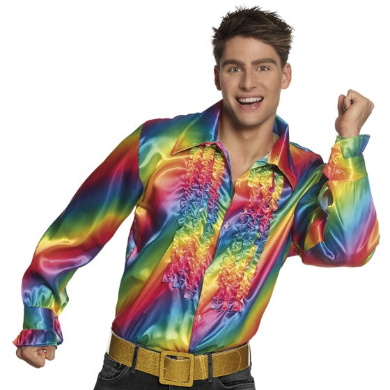 St. Party Shirt Regenboog maat XL