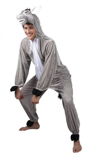 Ezel Volwassenenkostuum Pluche Grijs maat L
