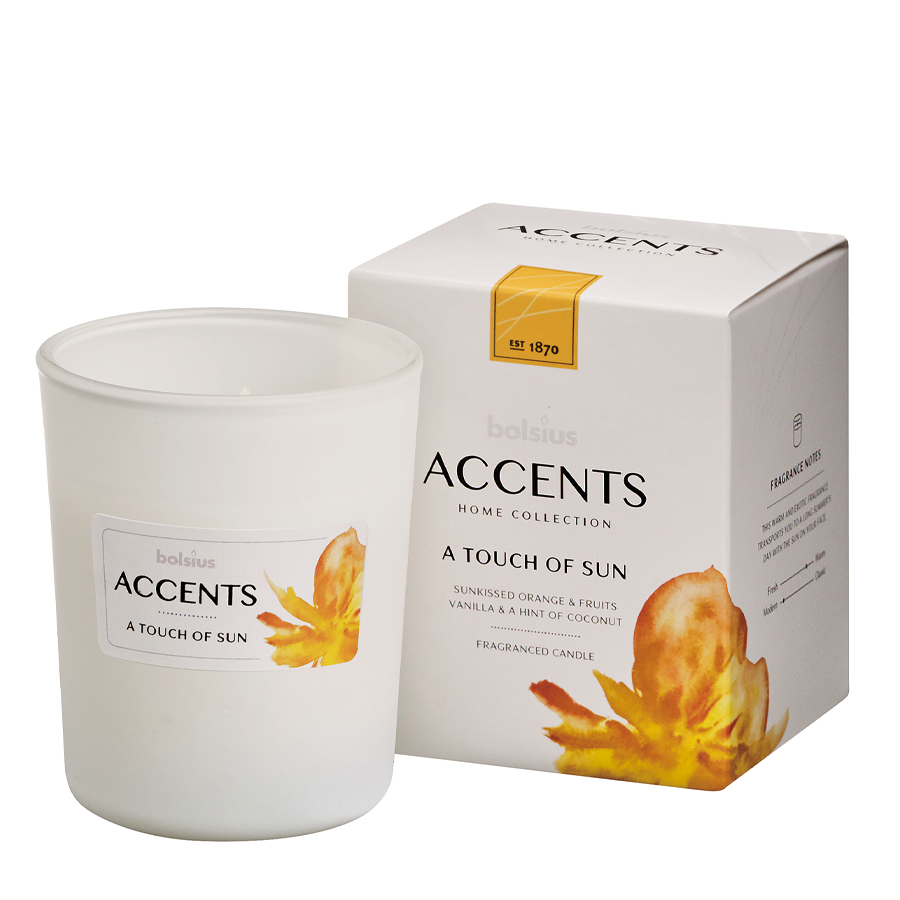 Bolsius geurglas accents a touch of sun 92 76mm