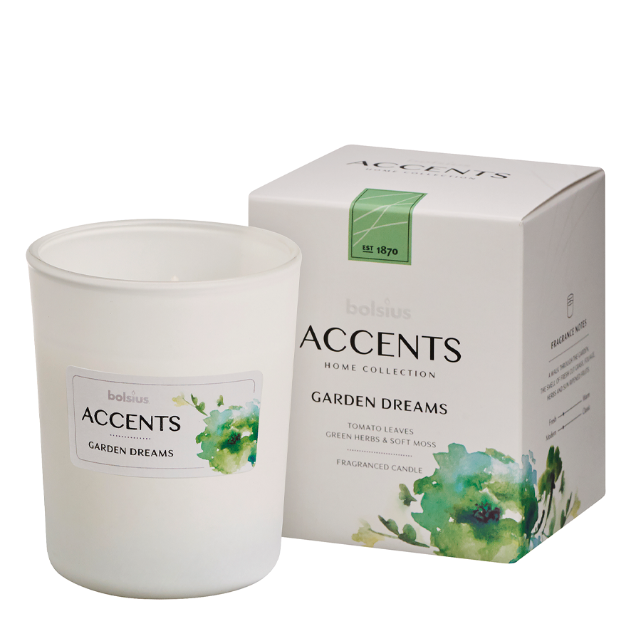 Bolsius geurglas accents garden dreams 92 76mm