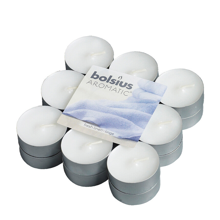 Bolsius geurtheelicht fresh linen 18 stuks