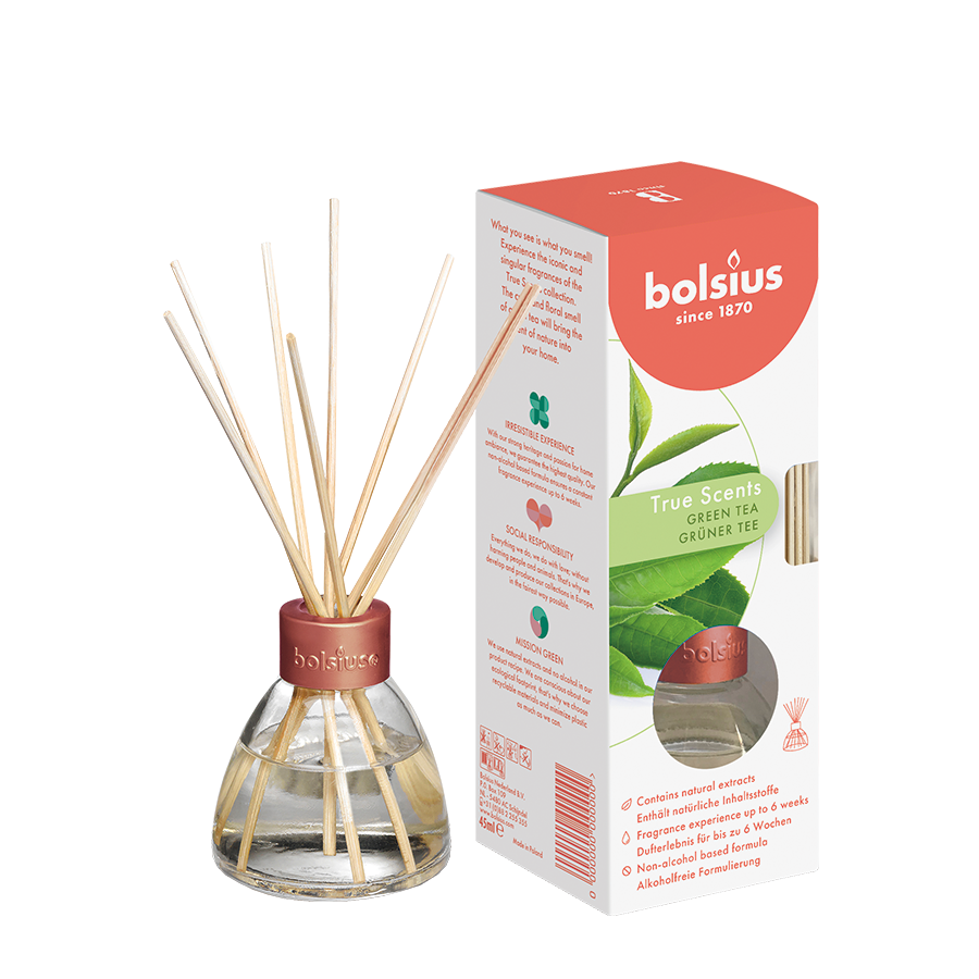 Bolsius geurverspreider 45 ml echte geuren groene thee