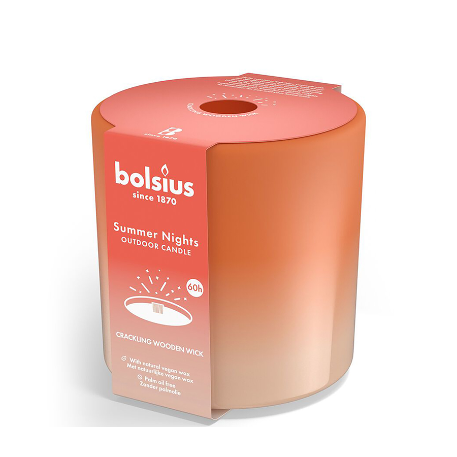 Bolsius outdoor glas summer nights ivoor 120 126mm