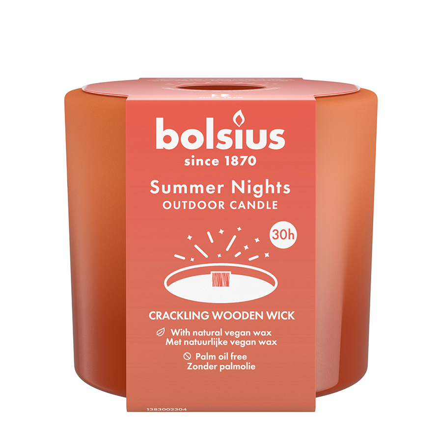 Bolsius outdoor glas summer nights terracotta 62 106mm