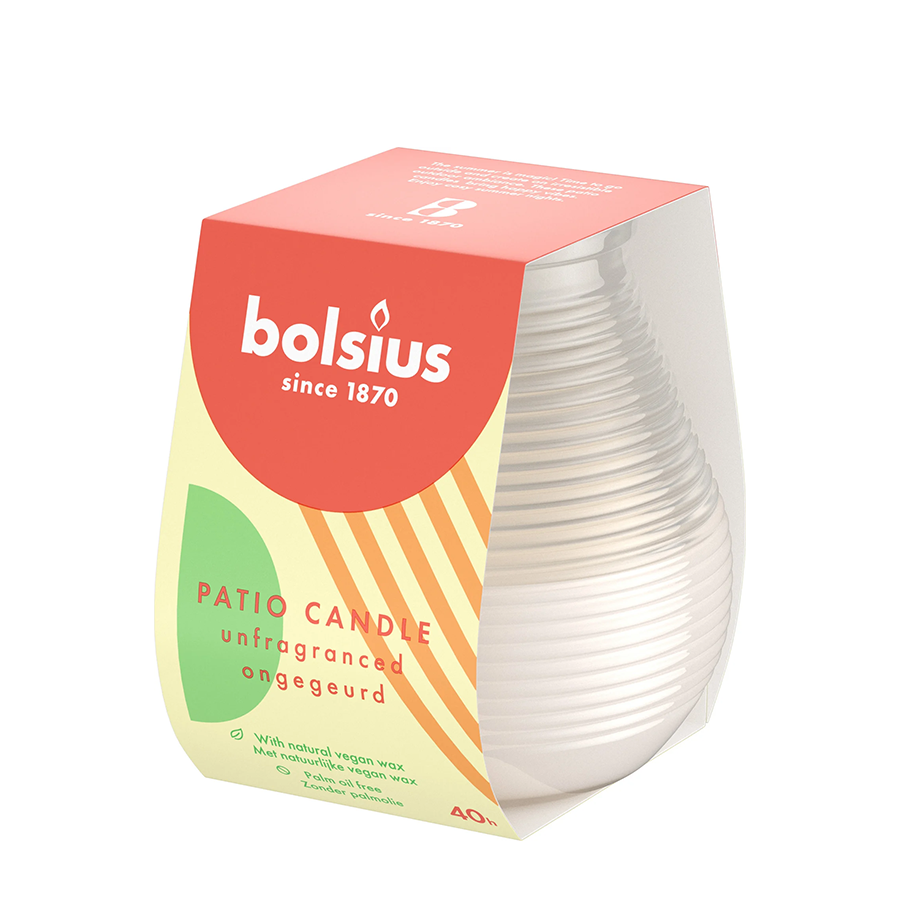 Bolsius outdoor patiolight melkwit 94 91mm