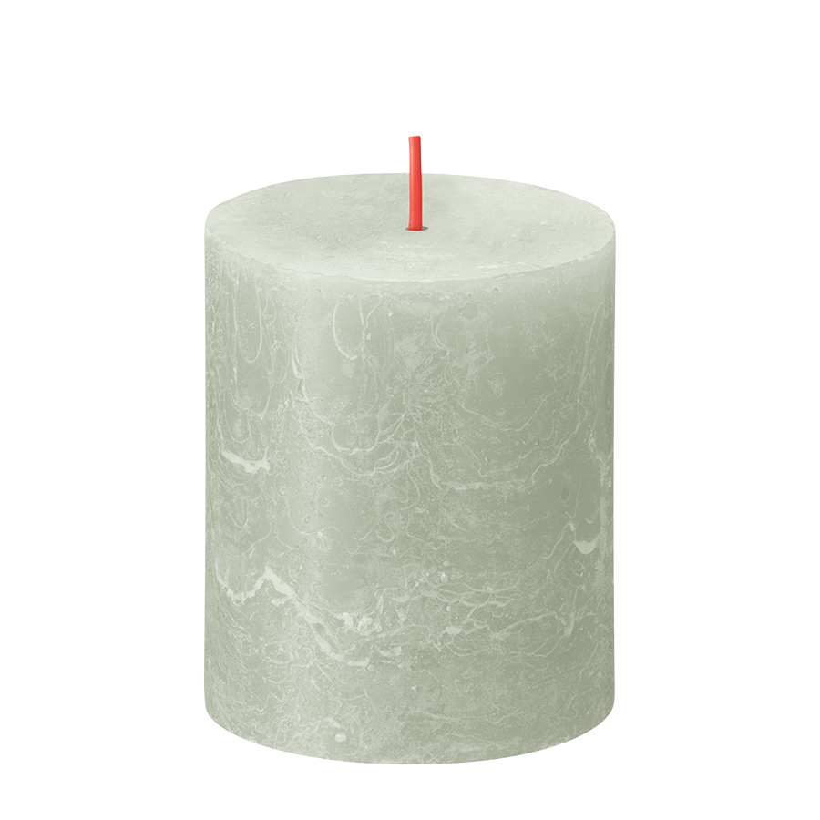 Bolsius rustieke stompkaars foggy green 80 68mm