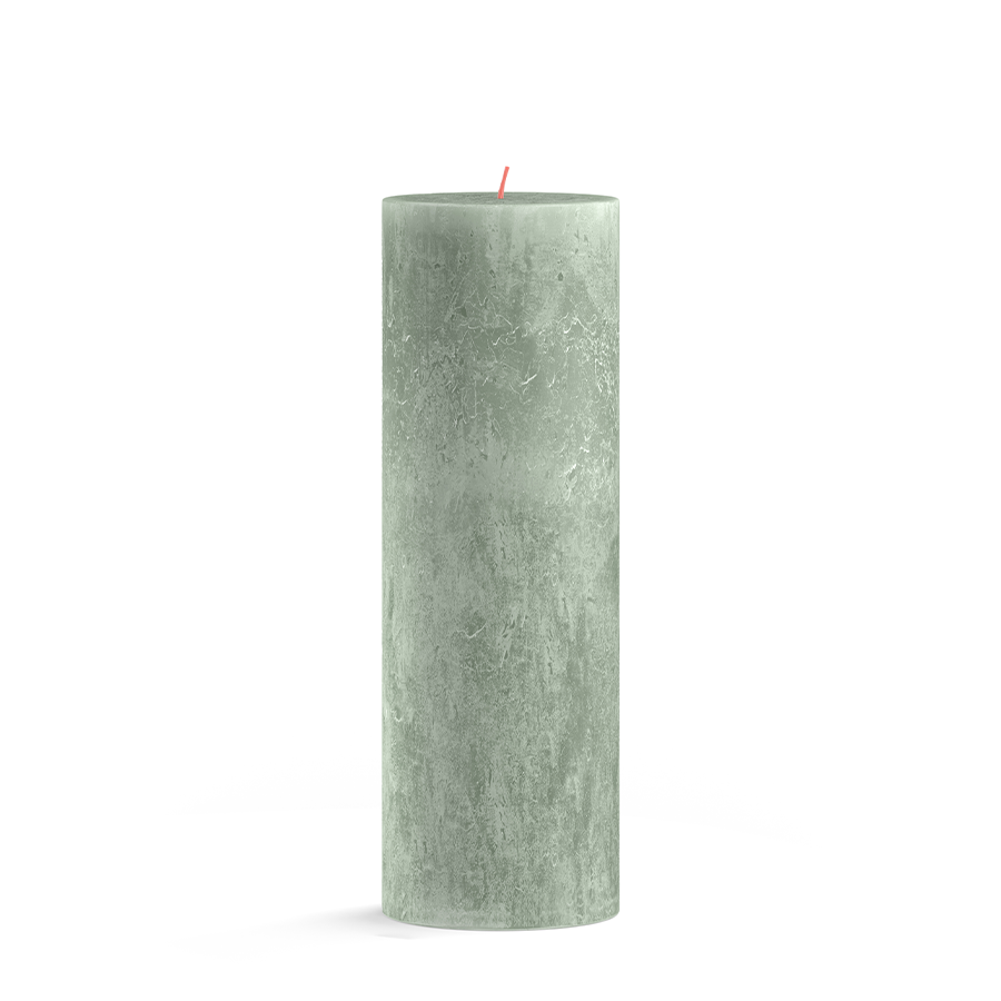 Bolsius rustieke stompkaars jade green 300 100mm