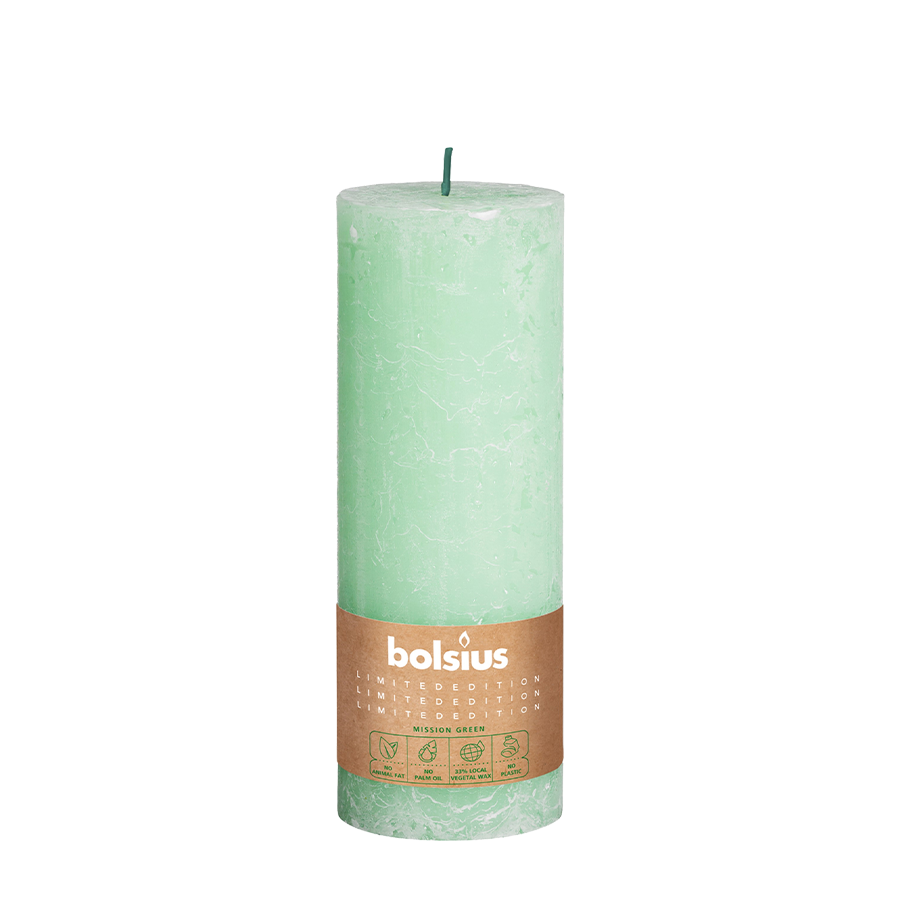 Bolsius rustieke stompkaars water 190 68mm
