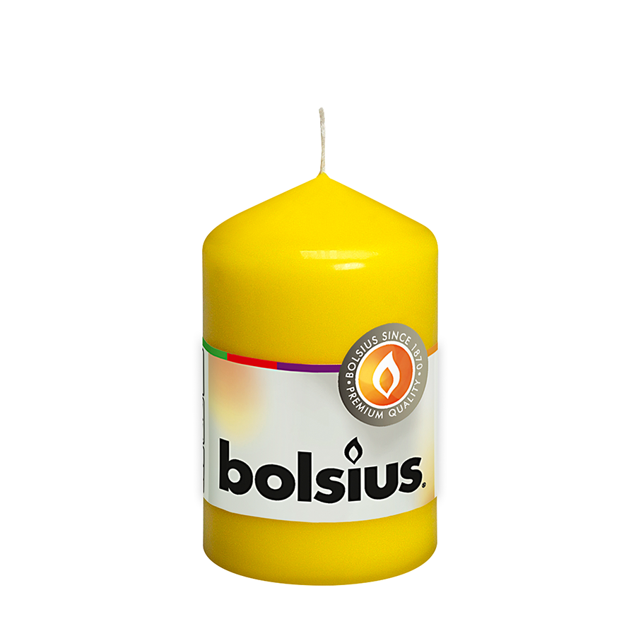 Bolsius stompkaars geel 80 48mm