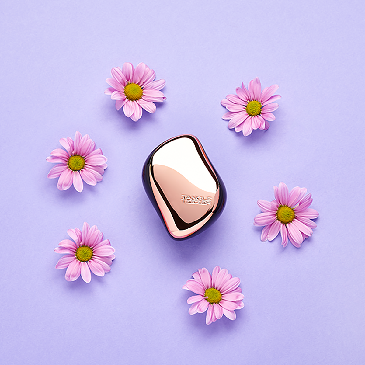 Tangle Teezer compacte haarborstel roségoud zwart