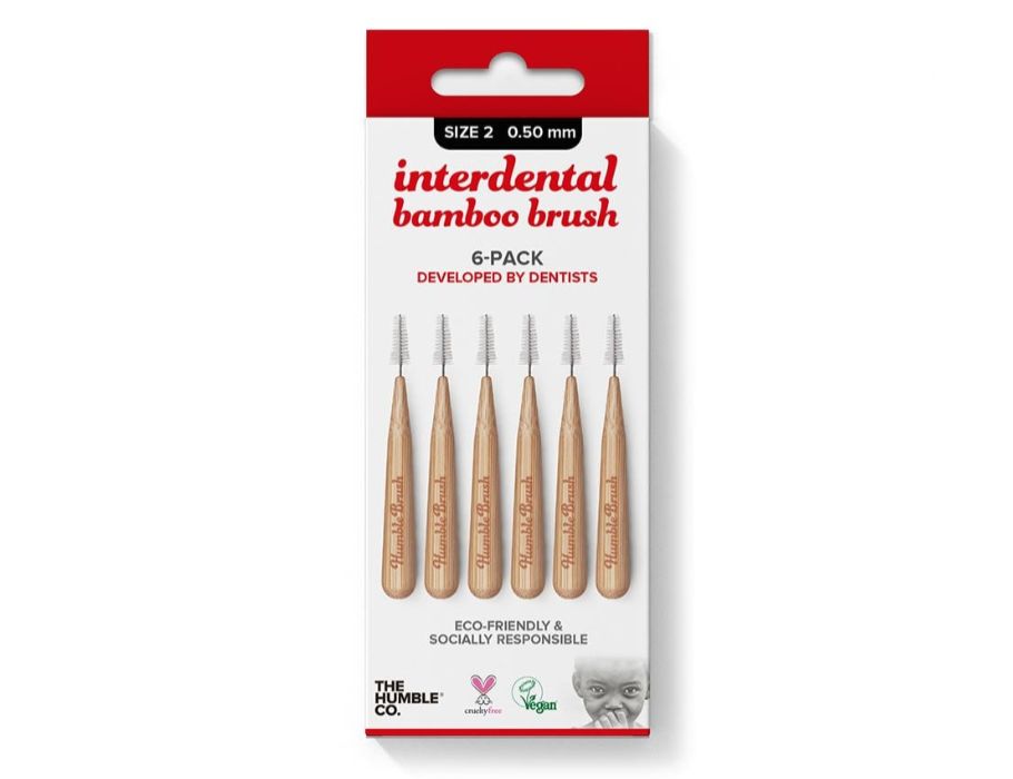 The humble co. interdental borsteltje 6 st - rood - 0.50 mm