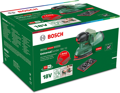 Bosch groen universalsander 18v-10 bt accumultischuurmachine | 18v | zonder accu en lader - 06033e3100