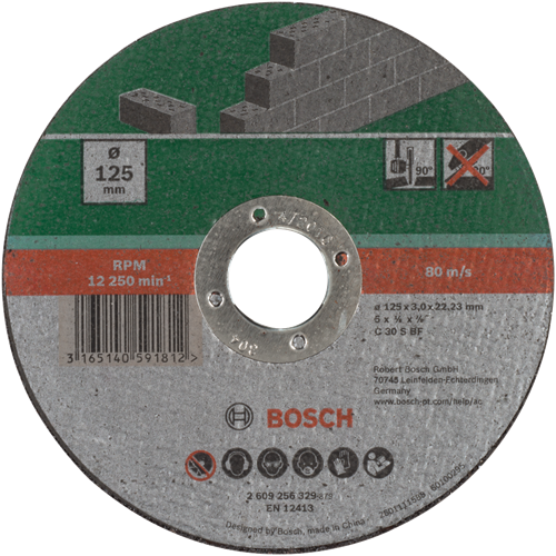 Bosch accessoires doorslijpschijf steen, 125 x2,5 recht - 2609256329