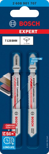 Bosch accessoires expert decoupeerzaagblad t128bhm 2st laminate clean - 2608901707