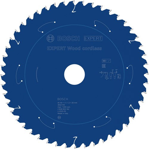 Bosch accessoires expert wood cordless cirkelzaagblad | 216 x 1,7 1,2 x 30 mm | t48 - 2608902162