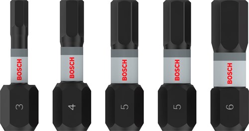 Bosch accessoires pro h impact bits | h3 | h4 | h5 (x2) | h6 | 25 mm | 5 stuks - 2608521u59