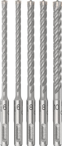 Bosch accessoires pro sds plus-5x hammer drill bit set | 6 6 8 8 10 mm | 5 pcs - 2608833911