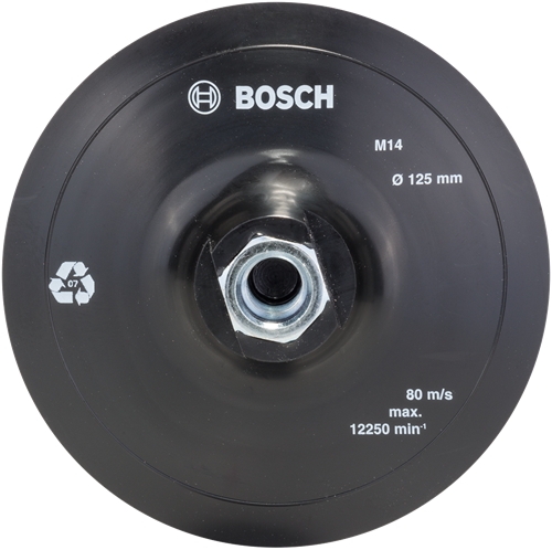 Bosch accessoires rubber schuurplateau voor haakse slijpmachines, klithechtsysteem | 125mm - 2609256272