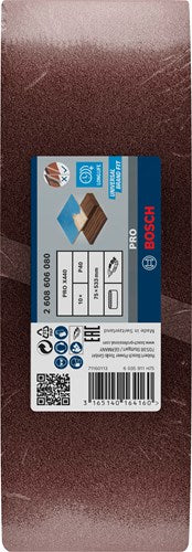 Bosch accessoires schuurbanden redwood | 75 x 533 mm | k40 | per 10 | 2608606080 - 2608606080