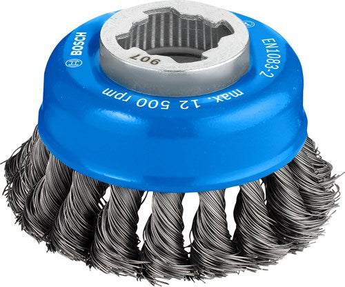 Bosch 2608620726 x-lock komstaalborstel met gevlochten draad - staal - 0,3 x 75mm