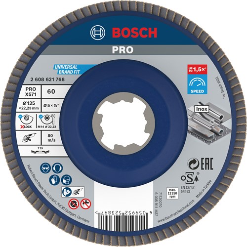 Bosch accessoires bosch pro x571 x-lock lamellenschijf 125 mm g60 - 2608621768