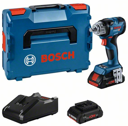 Bosch blauw gds 18v-330 hc accu slagmoeraanzetter | 330 nm | 2 x 4,0 ah accu + oplader | in l-boxx - 06019l5002