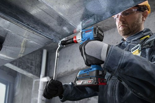 Bosch blauw gdx 18v-285 accu slagschroevendraaier slagmoeraanzetter | inclusief 2x gba 18v 4,0 ah lader gal 18v-40 - 06019n2102