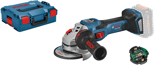 Bosch blauw gwx 18v-15 c haakse accu-slijper biturbo | met x-lock | 2x 5.5ah accu in koffer - 06019h6402