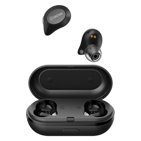 Écouteurs stéréo sans fil Bluetooth Boya BY-AP1 Noir