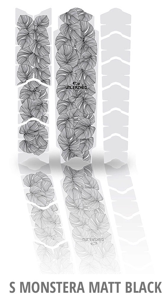 Unleazhed unscratch - frame protection film monstera black matt | xxl