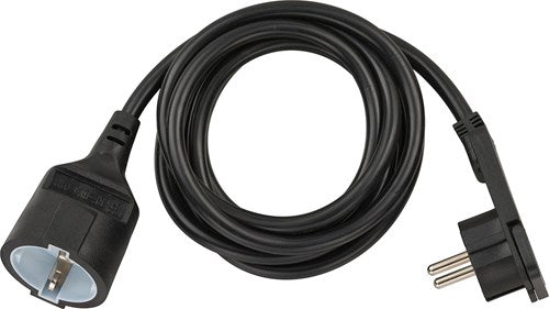 Brennenstuhl kwaliteits kunststof verlengsnoer met platte stekker 2m h05vv-f3g1,5 zwart - 1168980020