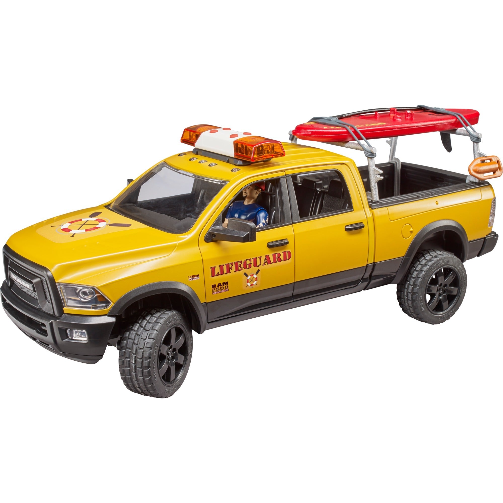 Bruder Bruder Dodge RAM 2500 Reddingsbrigadeauto met strandwacht