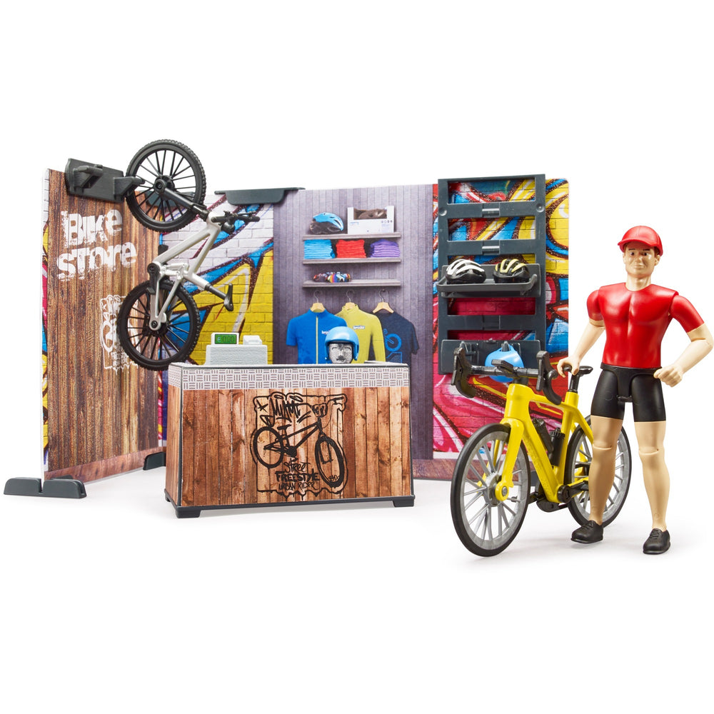 Bruder bworld fietsenwinkel speelfiguur (63120)