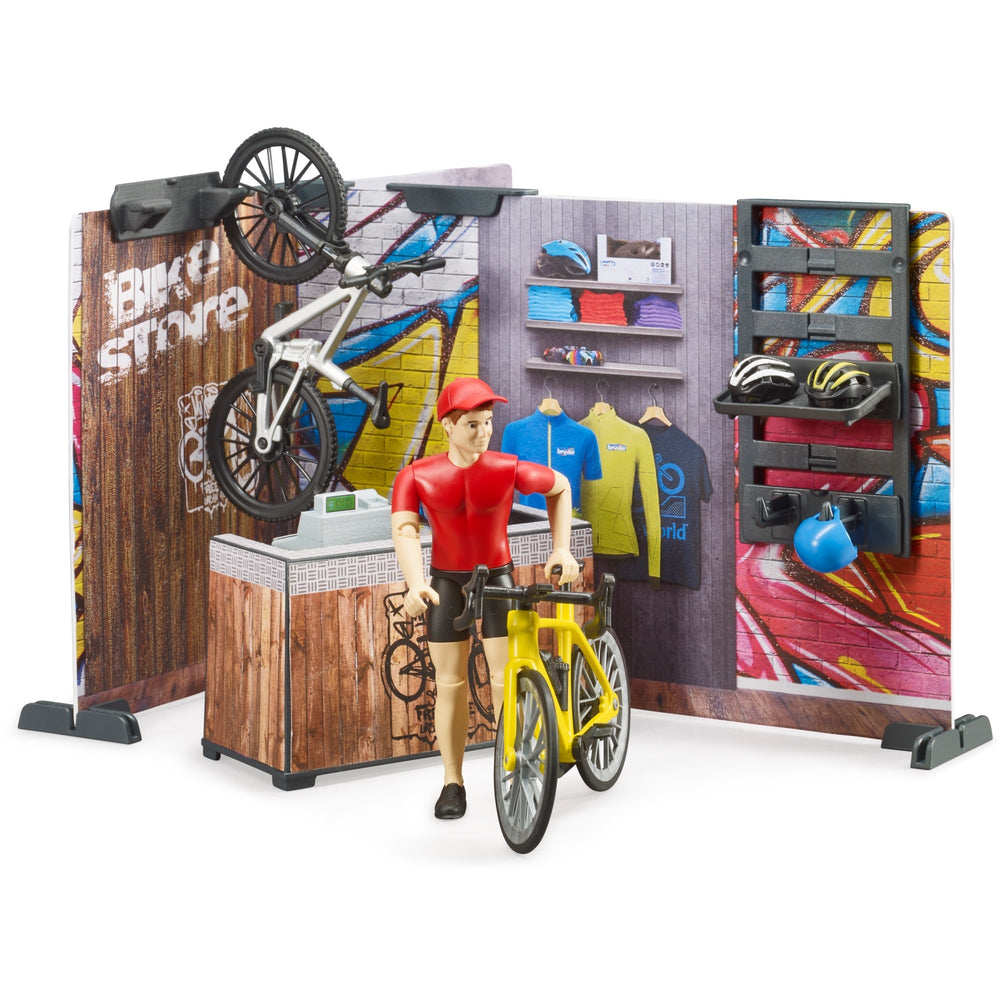 Bruder bworld fietsenwinkel speelfiguur (63120)