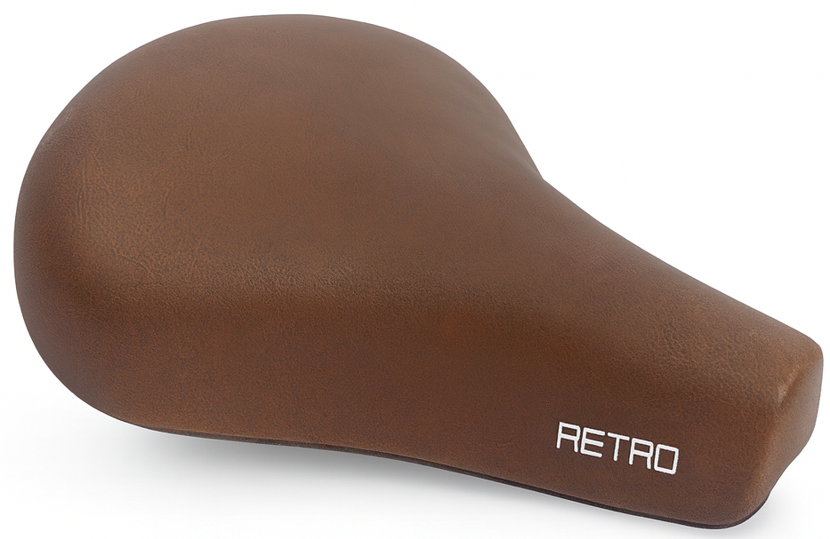 Edge fietszadel city retro - donkerbruin (werkplaatsverpakking)