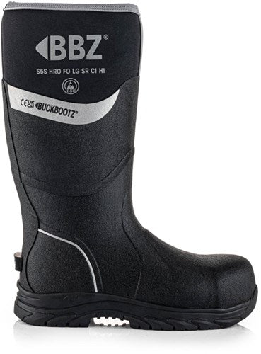 Buckbootz neopreen werklaars bbz6000 s5s zwart | zwart | maat 46 - 5055138027271