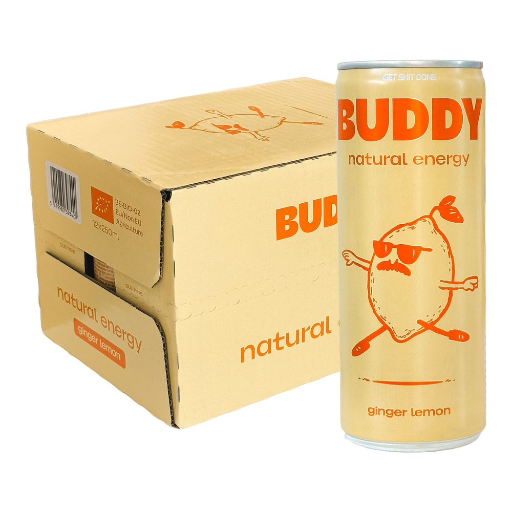 Buddy ginger lemon bio blikje (12x 250 ml)