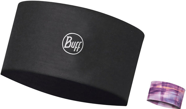 Buff coolnet uv® wide - headband | solid black