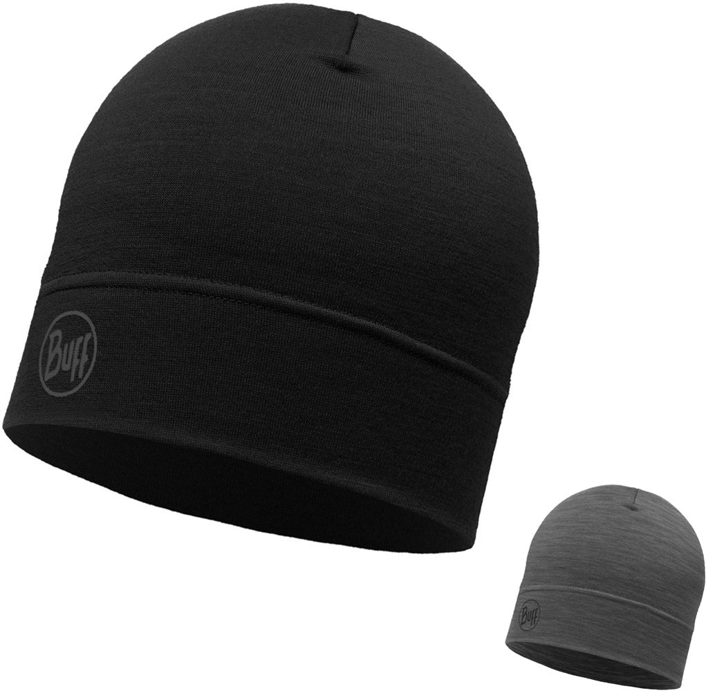 Buff merino lightweight - beanie | solid black