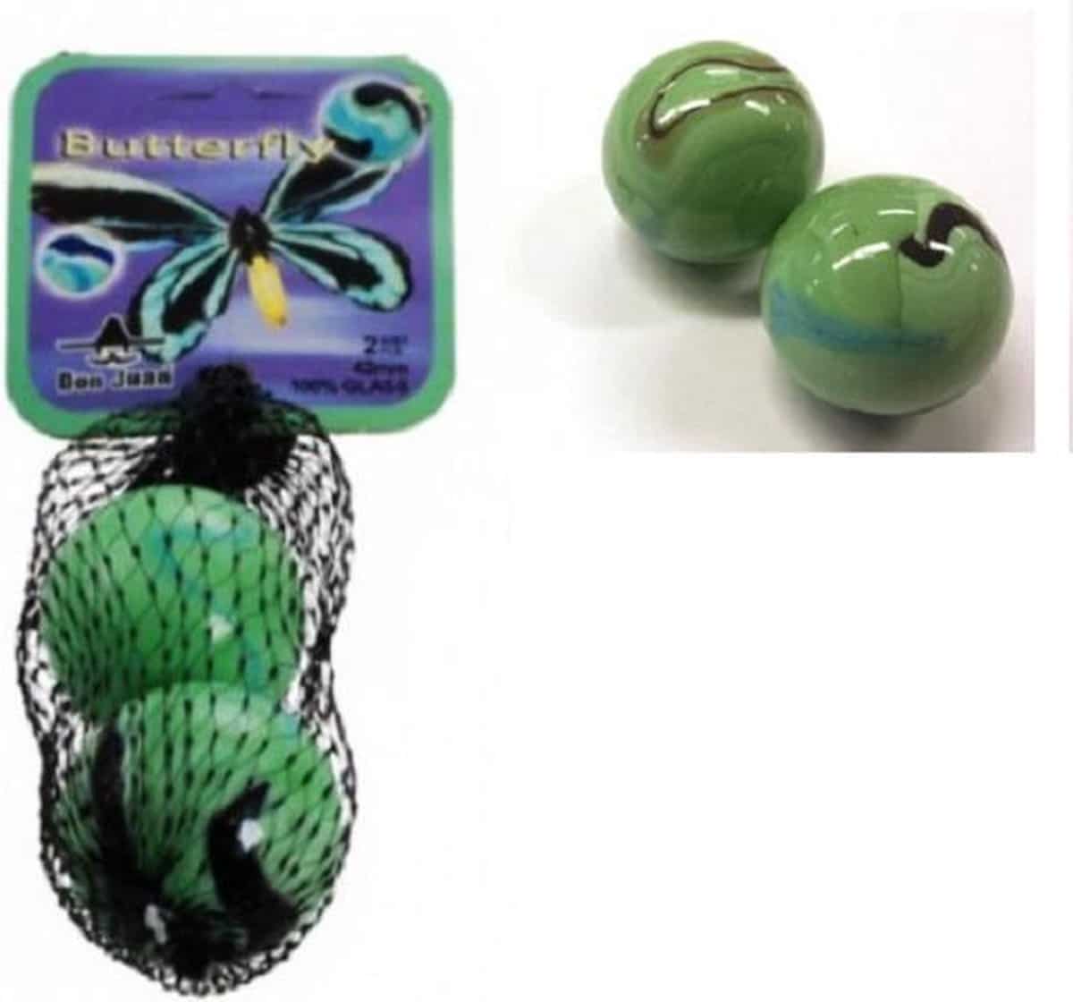 Adic don juan 2 x knikkers vlinder 42mm