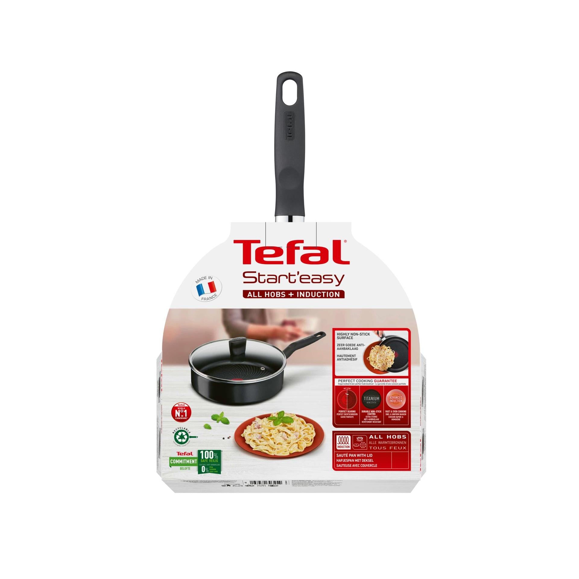 Tefal start'easy hapjespan 24cm + deksel