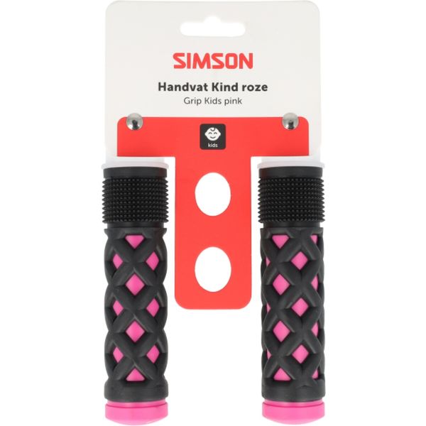 Simson handvatten kinder roze-zwart