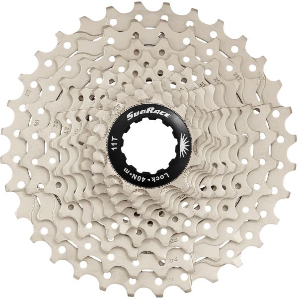 SunRace csrs3 cassette 11 speed 11-28t. zilver metallic in doos
