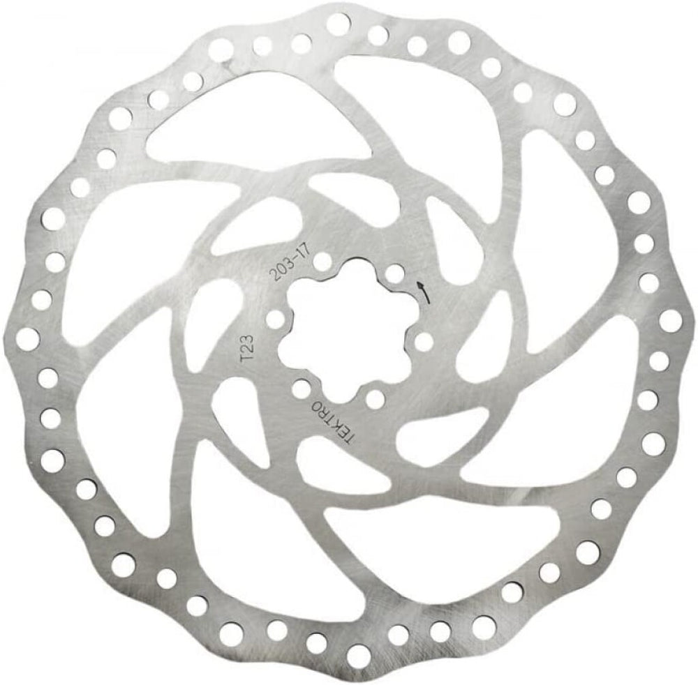 Kt tero tr203-1 polygon luchtstroom remschijf rotor ø203mm 6-punt zilver