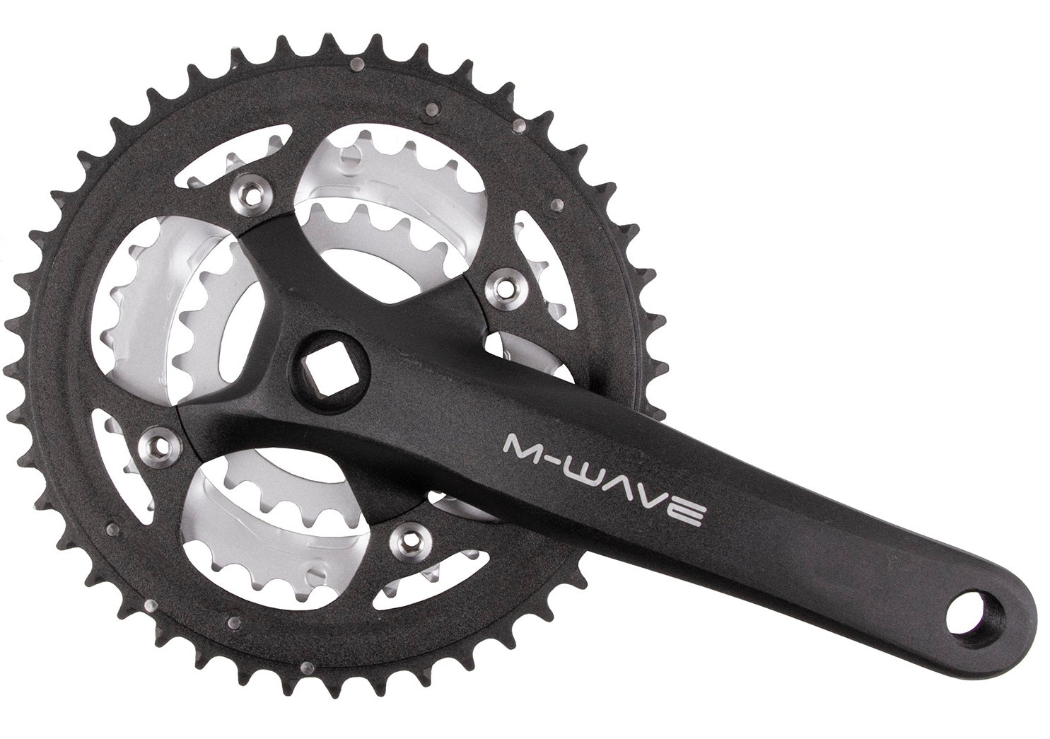M-wave crankset 22 32 44t 170mm 8-9 speed zwart